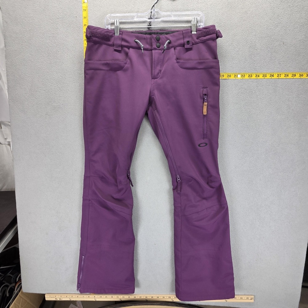 Oakley Pants Womens M Purple Silver Queen Softshell Snow Ski Waterproof FN Dry